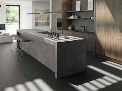 Armário de cozinha de alta qualidade Móveis de cozinha em pedra sinterizada